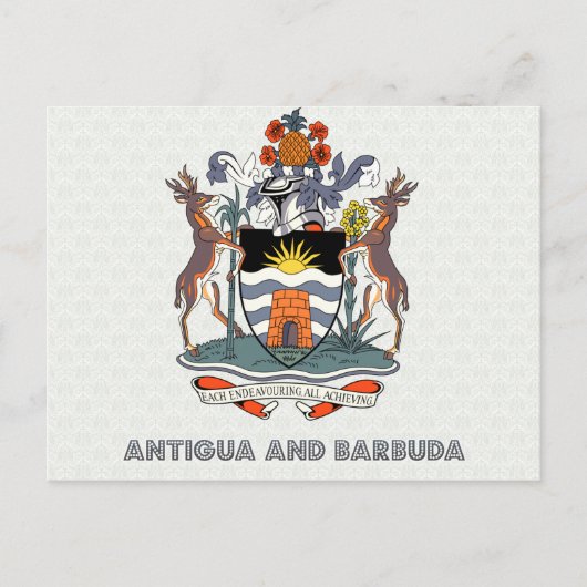 Antigua und Barbuda hochwertige Wappen Postkarte (Vorderseite)
