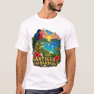 Antigua und Barbuda Insel-Erbe Kunst T-Shirt