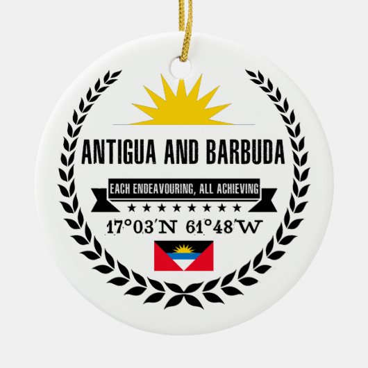 Antigua und Barbuda Keramik Ornament (Vorne)