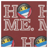 Antigua und Barbuda-lächelnder FlaggeHousewarming Stoff (Nahaufnahme)