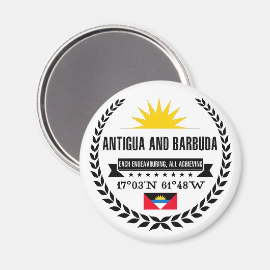 Antigua und Barbuda Magnet (Vorderseite/Rückseite)
