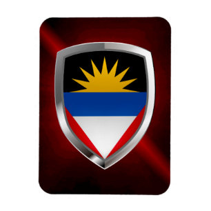 Antigua und Barbuda Mettalic Emblem Magnet