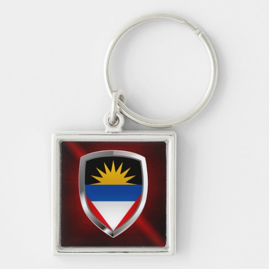 Antigua und Barbuda Mettalic Emblem Schlüsselanhänger (Vorne)
