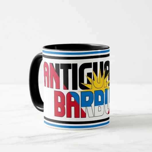 Antigua und Barbuda National Flag Patriotischer Ka Tasse (Vorderseite Links)