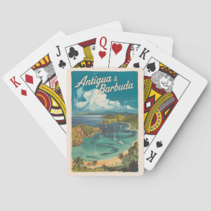 Antigua und Barbuda Painterly Travel Art Vintag Spielkarten