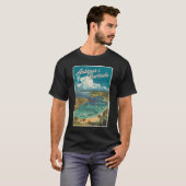 Antigua und Barbuda Painterly Travel Art Vintag T-Shirt (Vorne ganz)