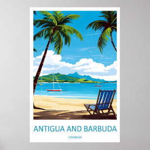 Antigua und Barbuda Poster National Vintage Reise