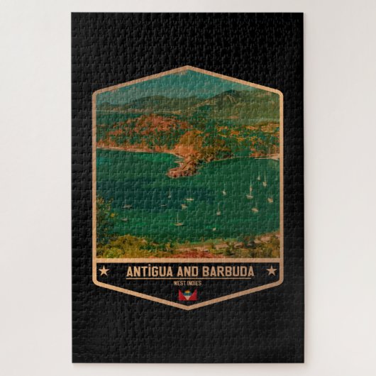 Antigua und Barbuda Puzzle (Vertikal)