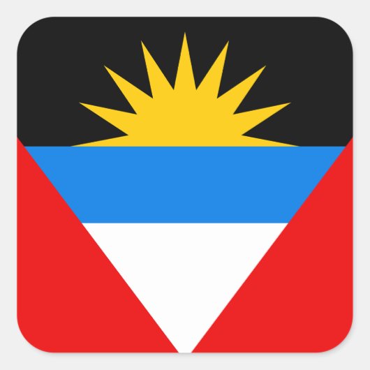Antigua und Barbuda Quadratischer Aufkleber (Vorderseite)