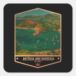 Antigua und Barbuda Quadratischer Aufkleber