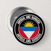 Antigua und Barbuda RundEmblem Button (Vorne & Hinten)