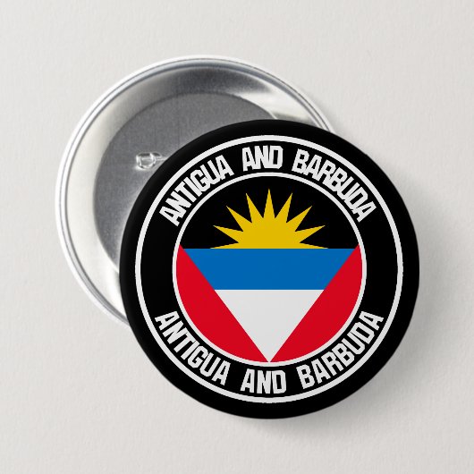 Antigua und Barbuda RundEmblem Button (Vorne & Hinten)