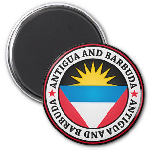 Antigua und Barbuda-RundEmblem Magnet