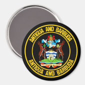 Antigua und Barbuda RundEmblem Magnet (Vorderseite/Rückseite)