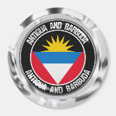 Antigua und Barbuda RundEmblem Magnet (Vorne)