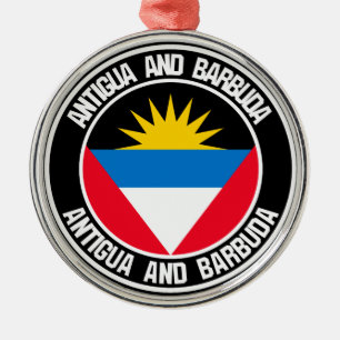 Antigua und Barbuda RundEmblem Ornament Aus Metall