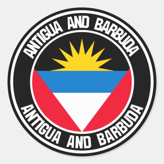 Antigua und Barbuda RundEmblem Runder Aufkleber (Vorderseite)