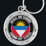 Antigua und Barbuda RundEmblem Schlüsselanhänger<br><div class="desc">Antigua und Barbuda RundEmblem</div>