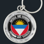 Antigua und Barbuda RundEmblem Schlüsselanhänger<br><div class="desc">Antigua und Barbuda RundEmblem</div>