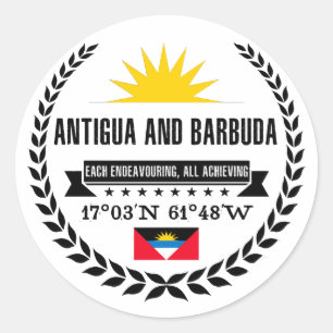 Antigua und Barbuda Runder Aufkleber