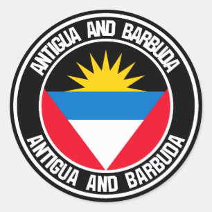 Antigua und Barbuda-rundes Emblem Runder Aufkleber