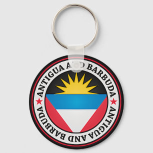 Antigua und Barbuda-rundes Emblem Schlüsselanhänger