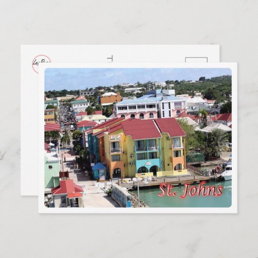 Antigua und Barbuda - Saint Johns - Postkarte (Vorne/Hinten)