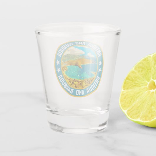 Antigua und Barbuda Schnapsglas (Rückseite)