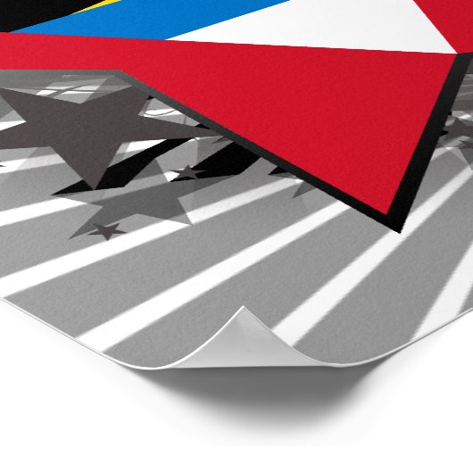 Antigua und Barbuda Star Poster (Ecke)
