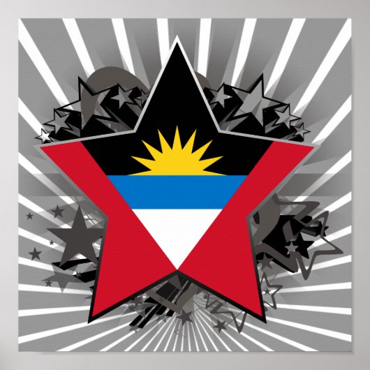 Antigua und Barbuda Star Poster (Vorne)