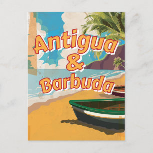 Antigua und Barbuda Vintage Urlaubsposter Postkarte