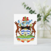 Antigua und Barbuda-Wappen Postkarte (Stehend Vorderseite)