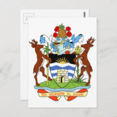 Antigua und Barbuda-Wappen Postkarte (Vorne/Hinten)