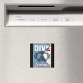 Antigua Vintage Tauchmaske Magnet (In Situ (Geschirrspüler))