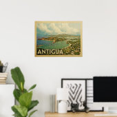 Antigua Vintage Travel Poster (Heimbüro)