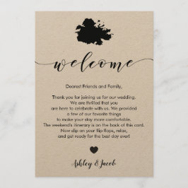 Antigua Wedding Welcome Letter & Itinerary Card Programm