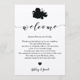 Antigua Wedding Welcome Letter & Itinerary Card Programm