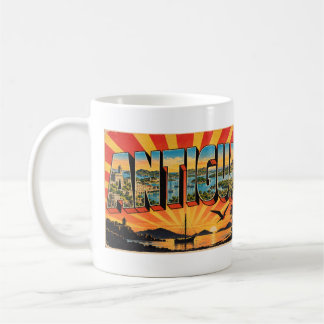 Antigua-Werft Lagune Kalkstein Vintage Reise Kaffeetasse