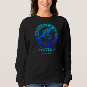 Antigua West Indies Vintager Tribal Shark Vacation Sweatshirt