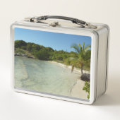 Antiguan Beach Beautiful Tropical Landscape Metall Brotdose (Vorderseite)