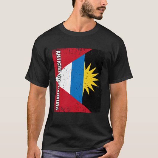 Antiguan Flag Antigua and Barbuda T-Shirt (Vorderseite)