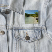 Antiguan Strand Schöne tropische Landschaft Button (Beispiel)