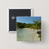 Antiguan Strand Schöne tropische Landschaft Button (Vorne & Hinten)