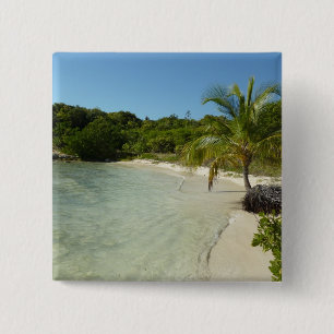 Antiguan Strand Schöne tropische Landschaft Button