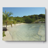 Antiguan Strand Schöne tropische Landschaft Gästebuch (Rückseite)