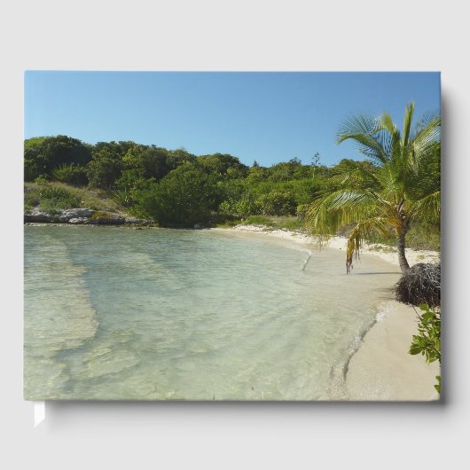 Antiguan Strand Schöne tropische Landschaft Gästebuch (Vorderseite)