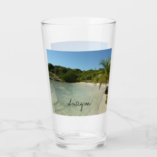 Antiguan Strand Schöne tropische Landschaft Glas (Vorderseite)