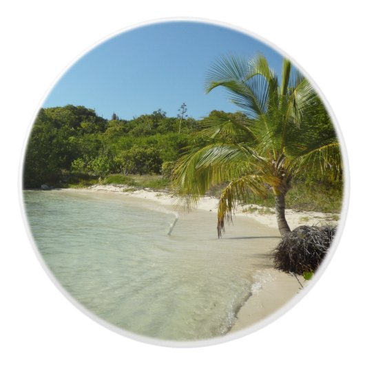 Antiguan Strand Schöne tropische Landschaft Keramikknauf (Vorderseite)