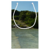 Antiguan Strand Schöne tropische Landschaft Kleine Geschenktüte (Rückseite)