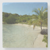 Antiguan Strand Schöne tropische Landschaft Steinuntersetzer (Vorderseite)